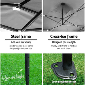 Gazebo Pop Up Marquee | 3x4.5 | Folding Tent | Wedding Gazebos | 500D | Black