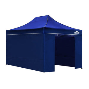 Gazebo | 3x4.5m | Pop Up Marquee | Folding Tent | Wedding Gazebos | Camping Outdoor Shade Canopy | Blue