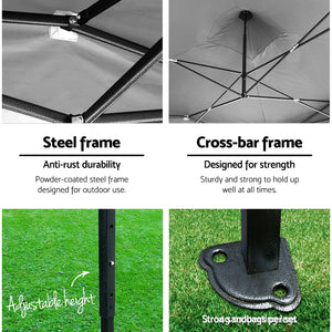 Gazebo | 3x4.5m | Pop Up Marquee | Folding Tent | Wedding Gazebos | Camping Outdoor Shade Canopy | Blue