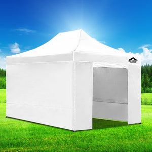 Gazebo | 3x4.5m | Pop Up Marquee | Folding Tent | Wedding Gazebos | Camping Outdoor Shade Canopy | White