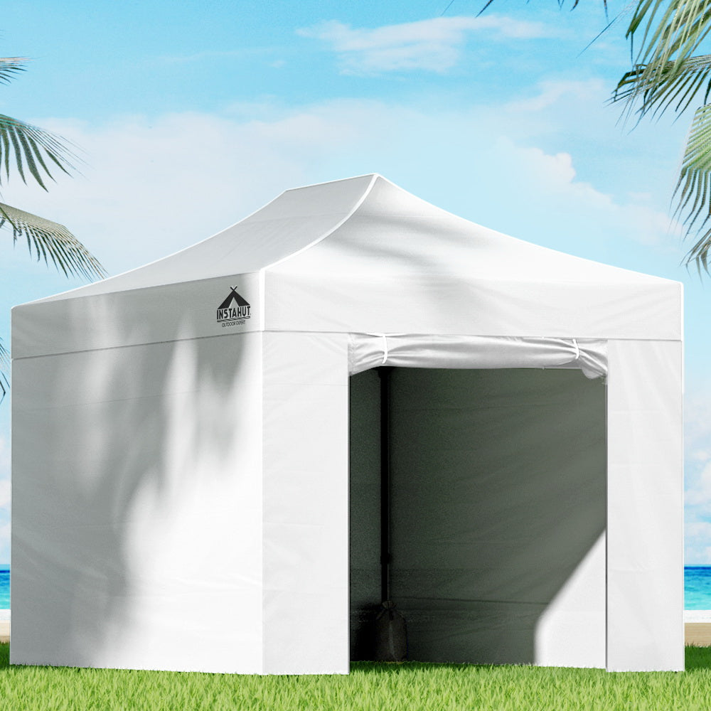 Gazebo | 3x4.5m | Pop Up Marquee | Folding Tent | Wedding Gazebos | Camping Outdoor Shade Canopy | White