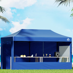 Gazebo | 3x6 | Pop Up Marquee | Folding Tent | Wedding Gazebos | Camping Outdoor Shade Canopy | Blue
