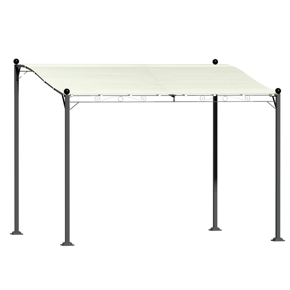 Instahut Gazebo Marquee | 3M Outdoor Event Tent | Wedding Camping Party Shade | Iron Art Canopy | Beige