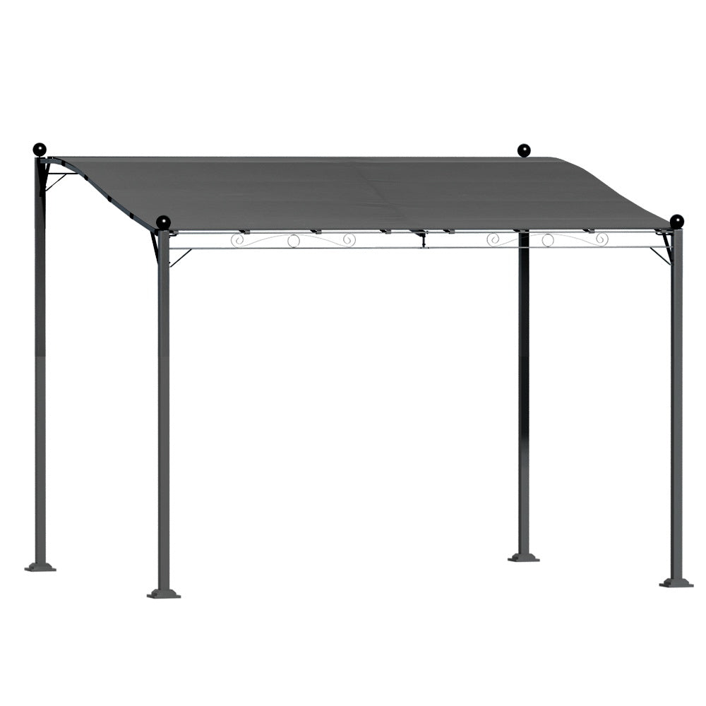 Gazebo Marquee | 3m | Outdoor Event Wedding Tent | Camping Party Shade | Iron Art Canopy | Grey