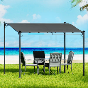 Gazebo Marquee | 3m | Outdoor Event Wedding Tent | Camping Party Shade | Iron Art Canopy | Grey
