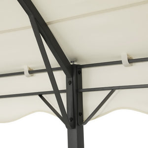 Gazebo Marquee | 4x3m | Outdoor Event Wedding Tent | Camping Party Shade | Iron Art Canopy | Beige