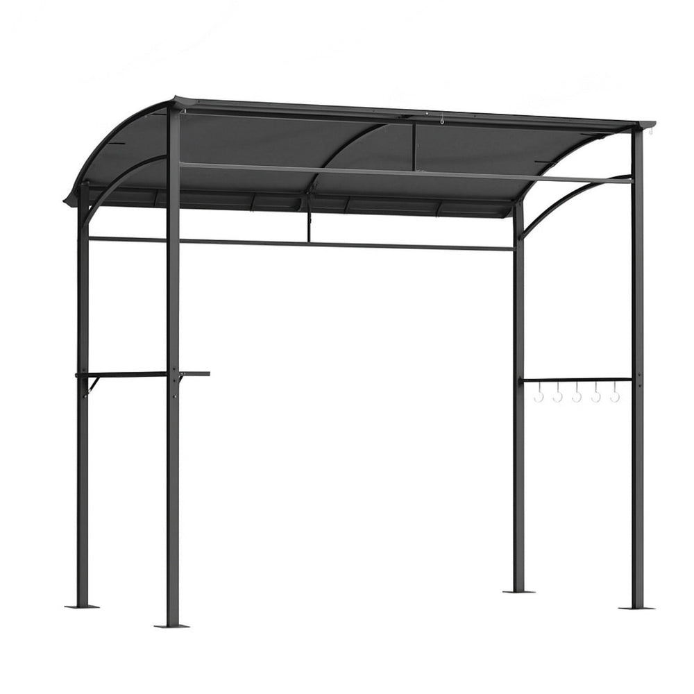 Instahut BBQ Gazebo Shelter | Outdoor Grill Marquee Shade | Garden Canopy with Shelf & Hooks | Grey