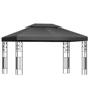 Gazebo | 4x3m | Marquee Outdoor Wedding Party Event Tent | Iron Art Shade | Grey