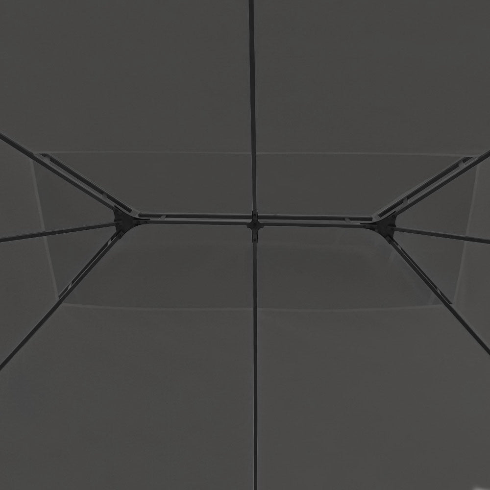 Gazebo | 4x3m | Marquee Outdoor Wedding Party Event Tent | Iron Art Shade | Grey