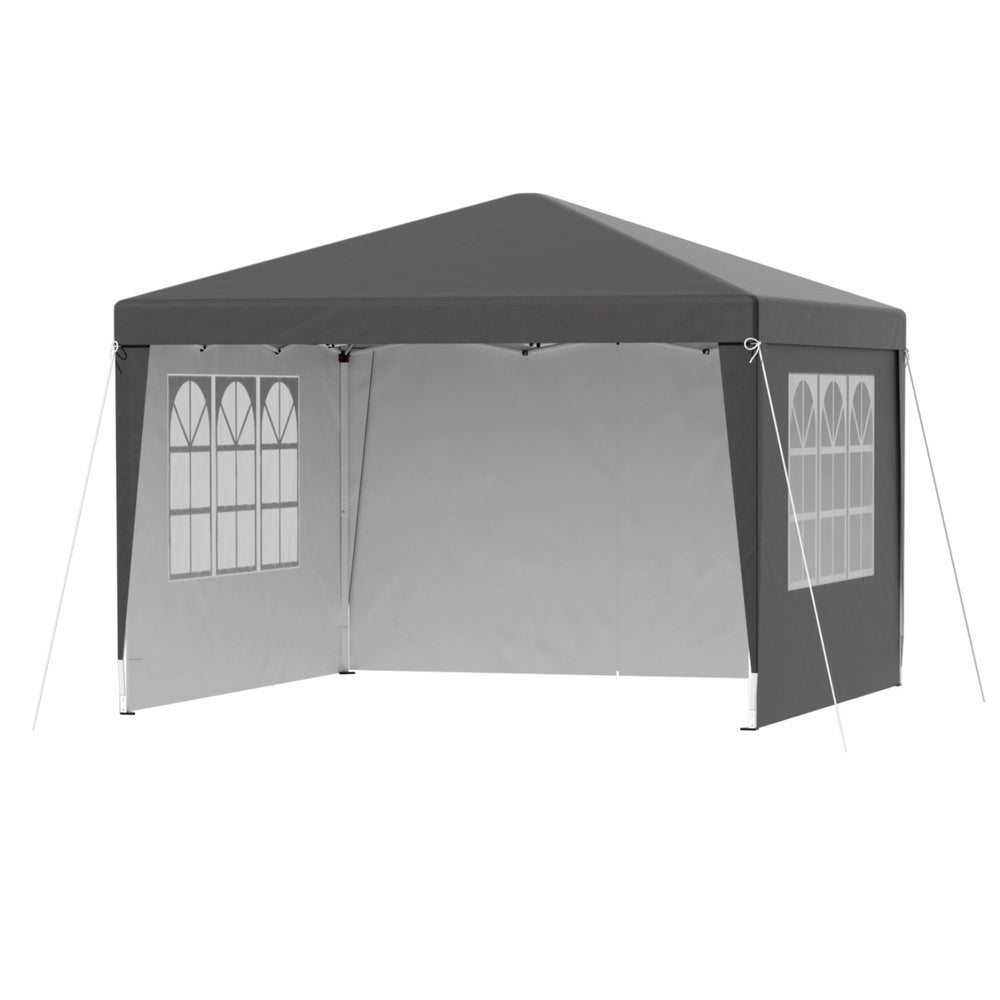 Instahut Gazebo | 3x3m | Pop Up Marquee Tent | Folding Wedding Outdoor Shade | Grey