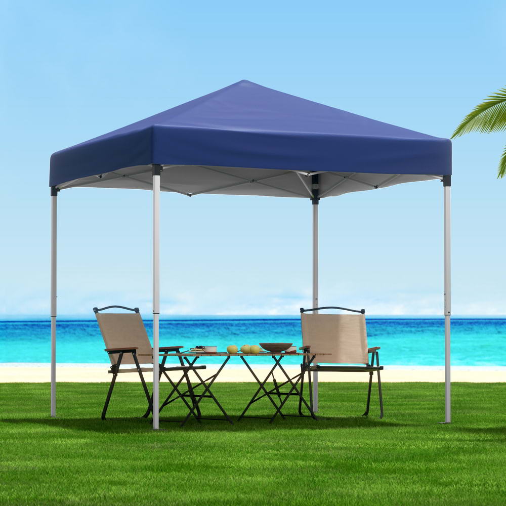 Instahut | Gazebo | 2x2m Outdoor Patio | Garden Marquee Shade | Base Pods | Blue