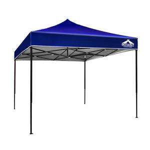 Gazebo Pop Up Marquee | 3x3 | Folding Tent | Outdoor Camping | 500D Oxford | Blue