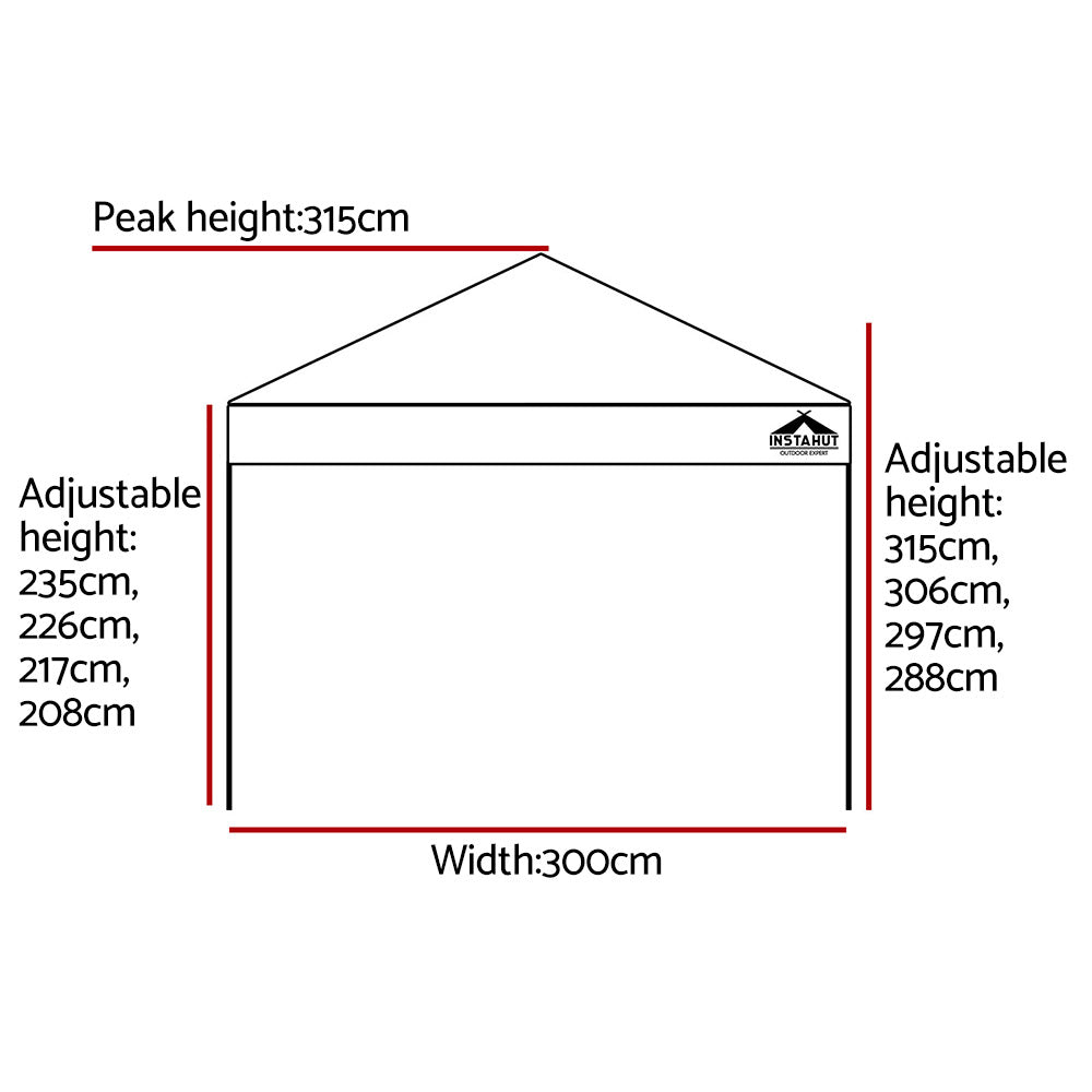 Gazebo Pop Up Marquee | 3x3 | Folding Tent | Outdoor Camping | 500D Oxford | Blue