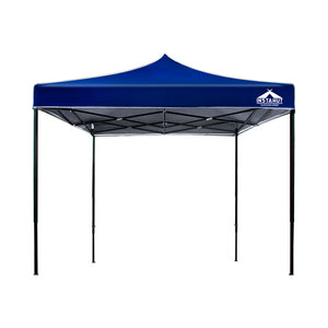 Gazebo Pop Up Marquee | 3x3 | Folding Tent | Outdoor Camping | 500D Oxford | Blue