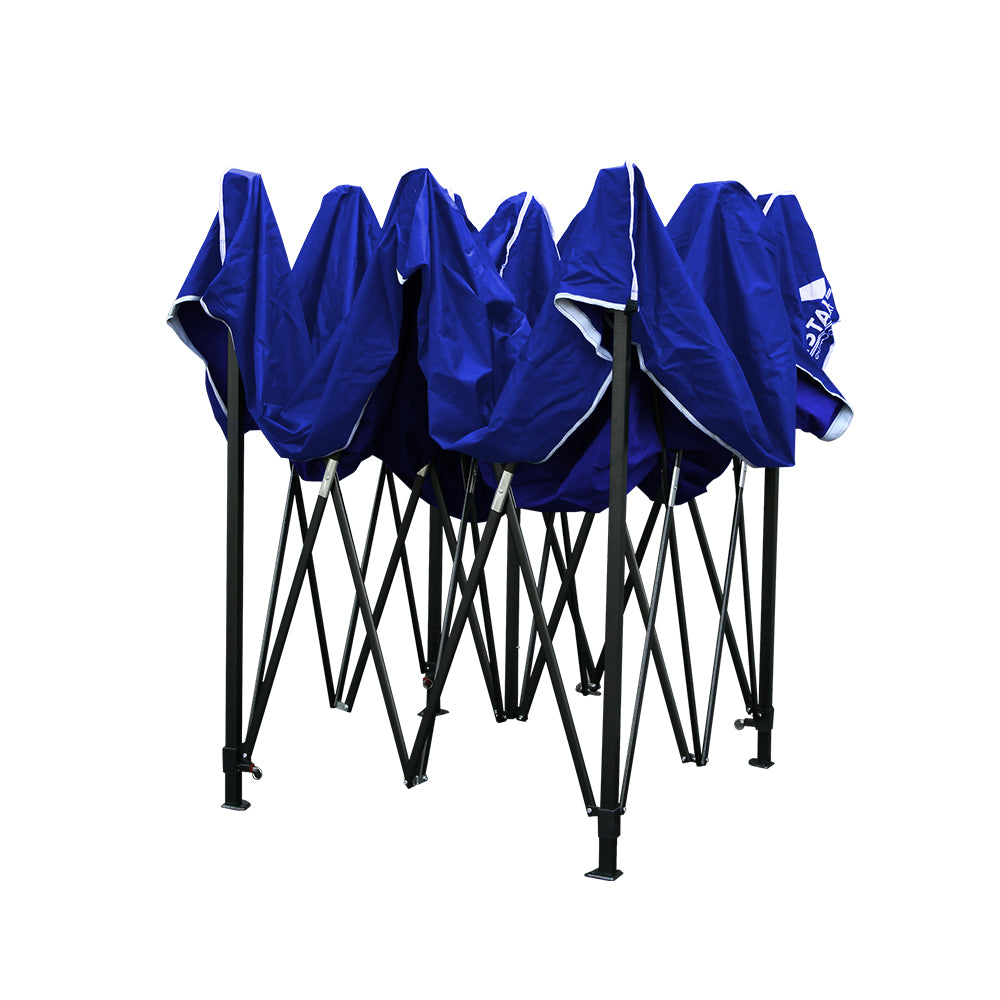 Gazebo Pop Up Marquee | 3x3 | Folding Tent | Outdoor Camping | 500D Oxford | Blue