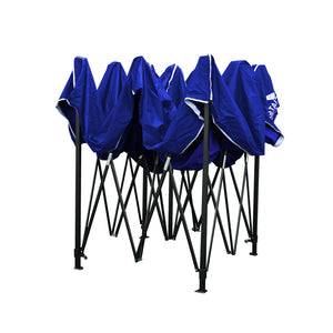 Gazebo Pop Up Marquee | 3x3 | Folding Tent | Outdoor Camping | 500D Oxford | Blue
