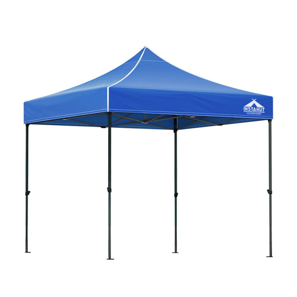 Gazebo Pop Up | 3x3m | w/Base Podx4 | Marquee Folding Outdoor Wedding Camping Tent | Shade Canopy | Blue
