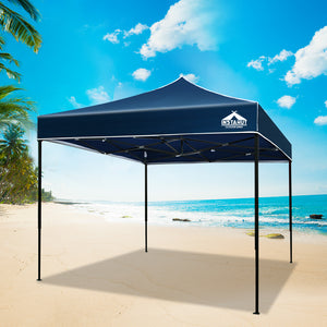 Gazebo Pop Up Marquee | 3x3m | Folding Tent | Wedding Outdoor Camping | Canopy Gazebos | Shade | Navy