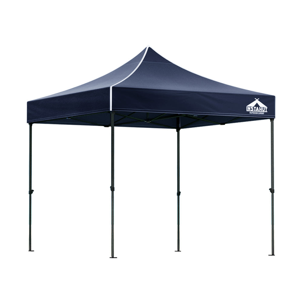 Gazebo Pop Up | 3x3m | w/Base Podx4 | Marquee Folding Outdoor Wedding Camping Tent | Shade Canopy | Navy