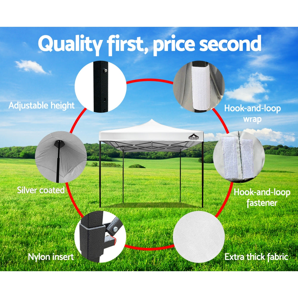 Gazebo Pop Up Marquee | 3x3 | Folding Tent | Outdoor Camping | 500D Oxford