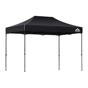 Gazebo Pop Up Marquee | 3x4.5 | Folding Tent | 500D | Wedding Camping | Black