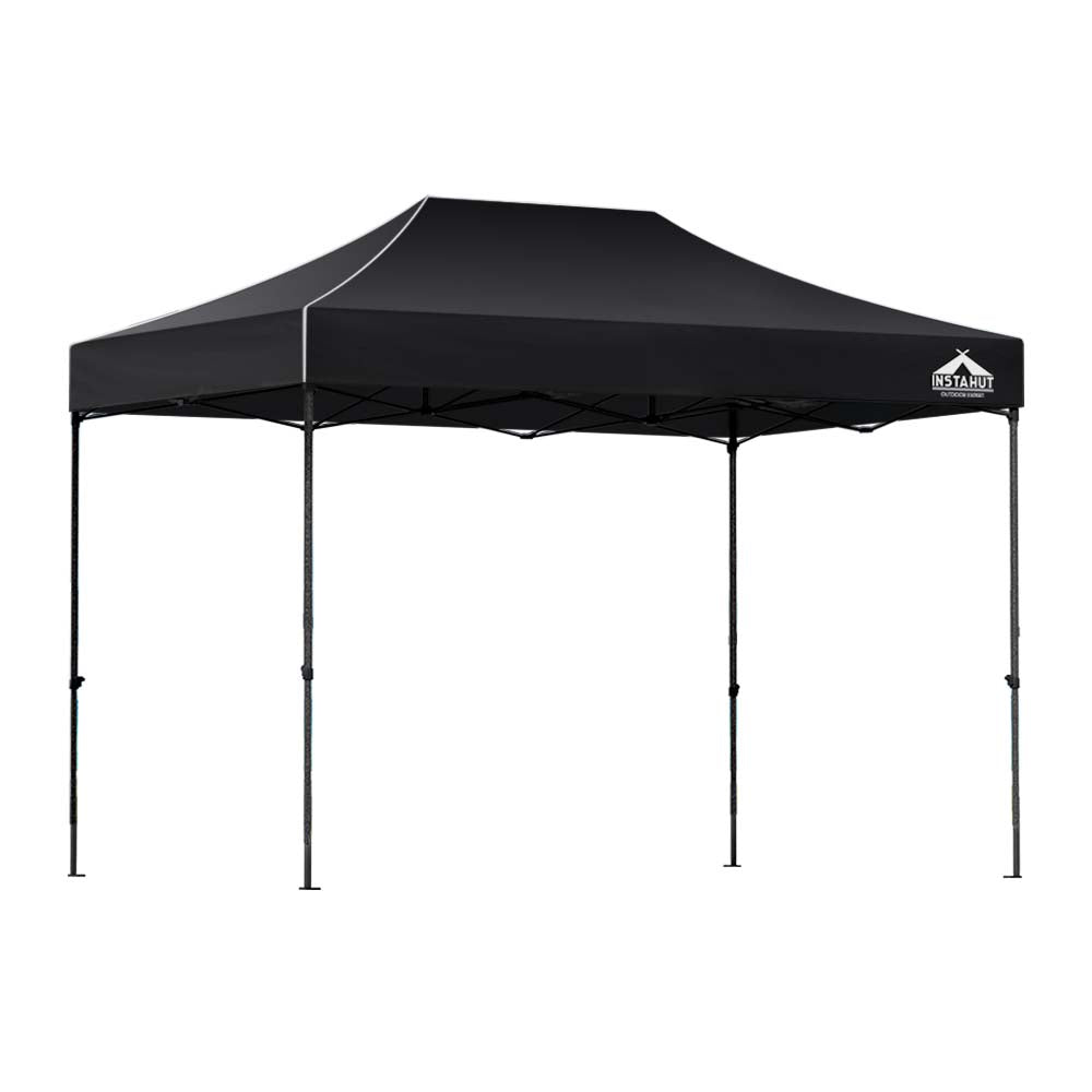 Gazebo Pop Up Marquee | 3x4.5 | Folding | 500D | Wedding Tent | Base Pod | Black