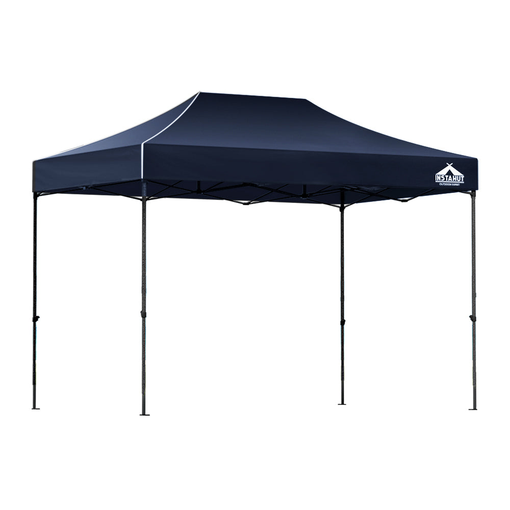 Gazebo Pop Up Marquee | 3x4.5m | Folding Tent | Camping | 500D Oxford | Navy
