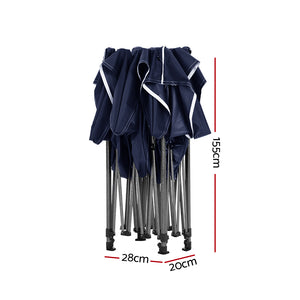 Gazebo Pop Up Marquee | 3x4.5m | Folding Tent | Camping | 500D Oxford | Navy
