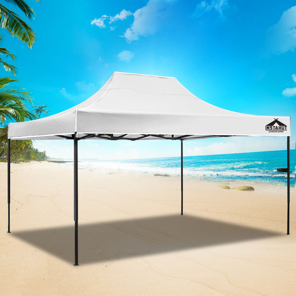 Gazebo Pop Up Marquee | 3x4.5 | Folding Tent | 500D Oxford Fabric | White