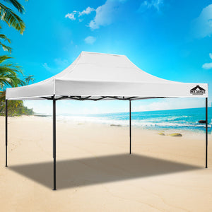 Gazebo Pop Up Marquee | 3x4.5 | Folding Tent | 500D Oxford Fabric | White