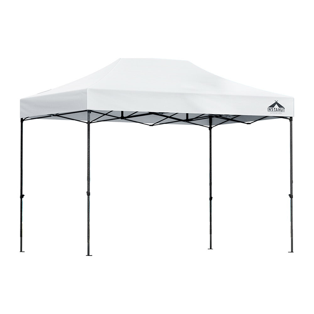 Gazebo Pop Up | 3x4.5m | w/Base Podx4 | Marquee Folding Outdoor Wedding Camping Tent | Shade Canopy | White