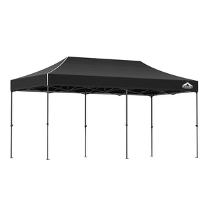 Gazebo Pop Up Marquee | 3x6 | Folding Tent | Wedding | 500D | Camping | Black