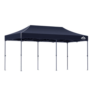 Gazebo Pop Up | 3x6m | w/Base Podx4 | Marquee Folding Outdoor Wedding Camping Tent | Shade Canopy | Navy
