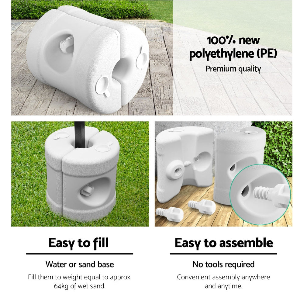 Gazebo Pop Up | 3x6m | w/Base Podx4 | Marquee Folding Outdoor Wedding Camping Tent | Shade Canopy | Navy