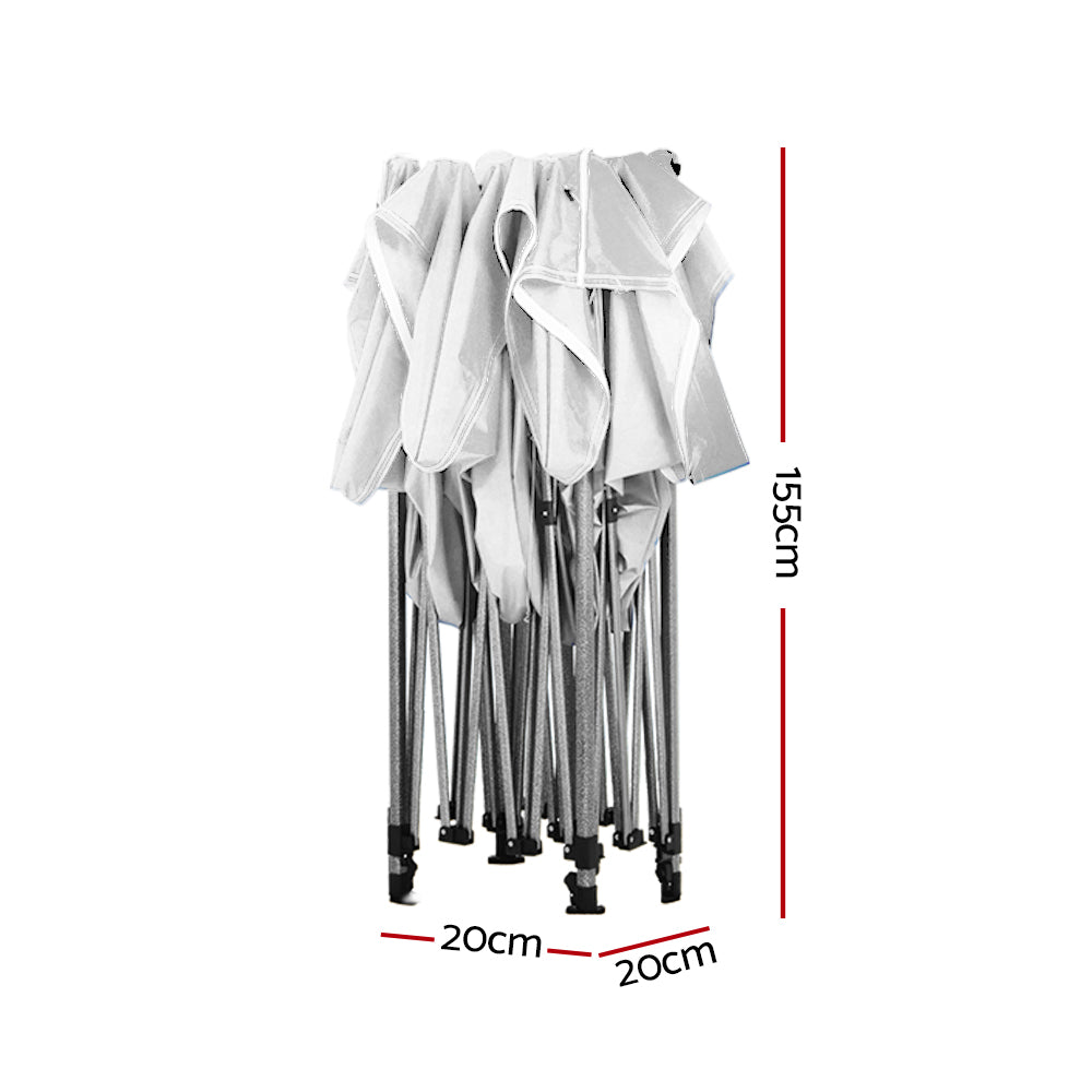 Gazebo Pop Up Marquee | 3x6 | Folding Tent | Wedding | 500D Oxford Fabric | White