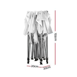 Gazebo Pop Up Marquee | 3x6 | Folding Tent | Wedding | 500D Oxford Fabric | White