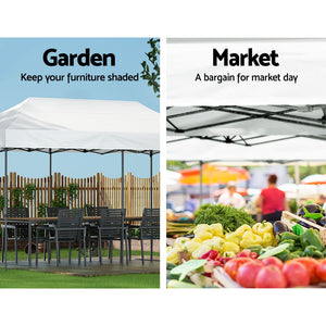Gazebo Pop Up Marquee | 3x6 | Folding Tent | Wedding | 500D Oxford Fabric | White