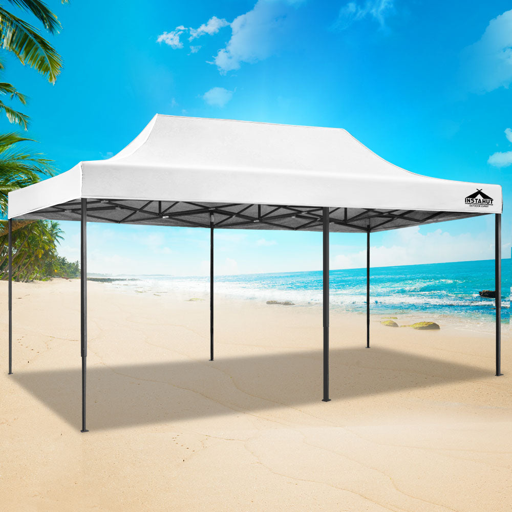 Gazebo Pop Up Marquee | 3x6 | Folding Tent | Wedding | 500D Oxford Fabric | White