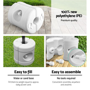 Gazebo Pop Up Marquee | 3x6m | Folding | 500D Wedding Tent Base Pod | White