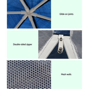 Gazebo | 2x2m | Marquee Wedding Party Tent | Outdoor Camping | Mesh Wall | Canopy Shade | Gazebos | Navy