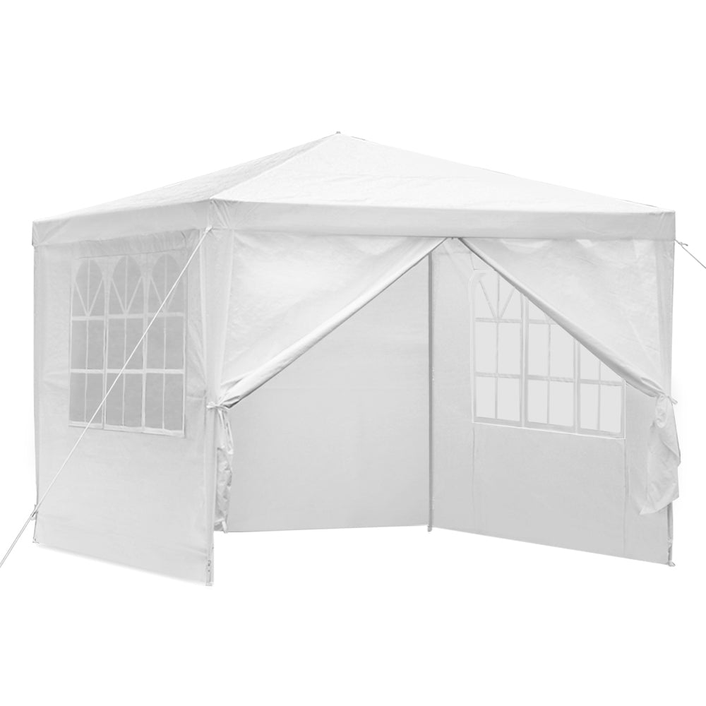 Gazebo | 3x3m | Marquee Wedding Party Tent | Outdoor Camping | Side Wall | Canopy Window Panel | White