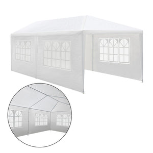 Gazebo | 3x6m | Marquee | Wedding Party Tent | Outdoor Camping | Side Wall Canopy | 4 Panel | White
