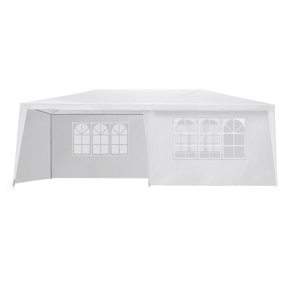Gazebo | 3x6m | Marquee | Wedding Party Tent | Outdoor Camping | Side Wall Canopy | 6 Panel | White