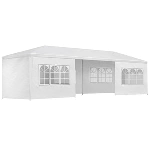 Gazebo | 3x9m | Marquee | Wedding Party Tent | Outdoor Camping | Side Wall Canopy | 8 Panel | White