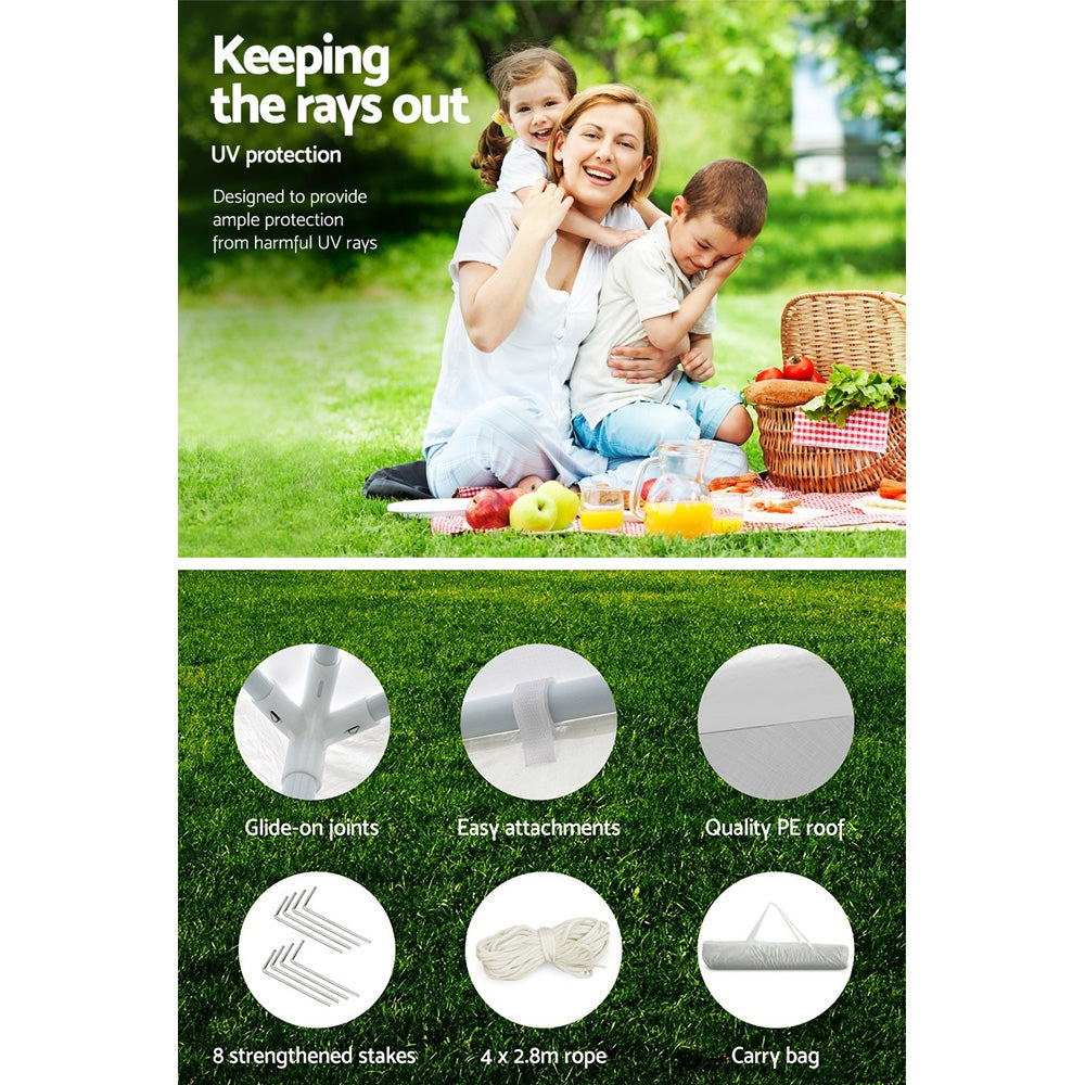 Gazebo | 3x3m | Wedding Party Marquee Tent | Outdoor Event | Camping | Canopy Shade | White