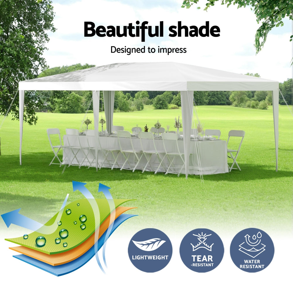 Instahut Gazebo | 3x6m | Wedding Party Marquee Tent | Outdoor Canopy | White