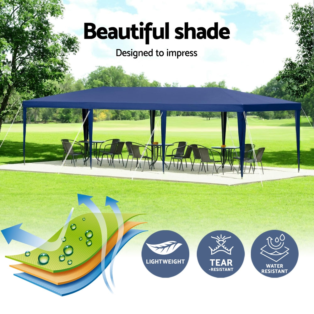 Instahut Gazebo | 3x9m | Wedding Party Marquee Tent | Outdoor Shade | Blue