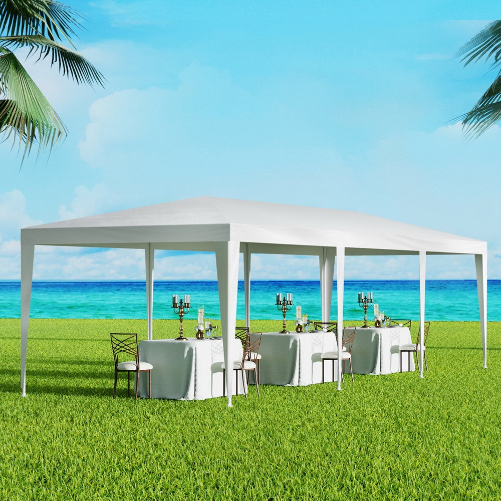 Instahut | Gazebo 3x9 | Wedding Party Marquee Tent | Outdoor Event Camping Shade | White