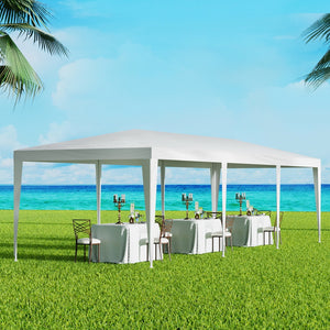 Instahut | Gazebo 3x9 | Wedding Party Marquee Tent | Outdoor Event Camping Shade | White
