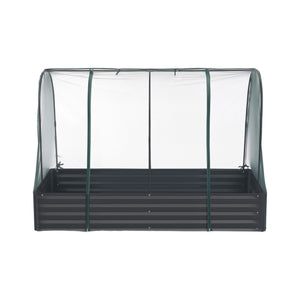 Green Fingers Raised Garden Bed with Mesh Netting Galvanised Planter Box Bird Proof 180x90x120cm